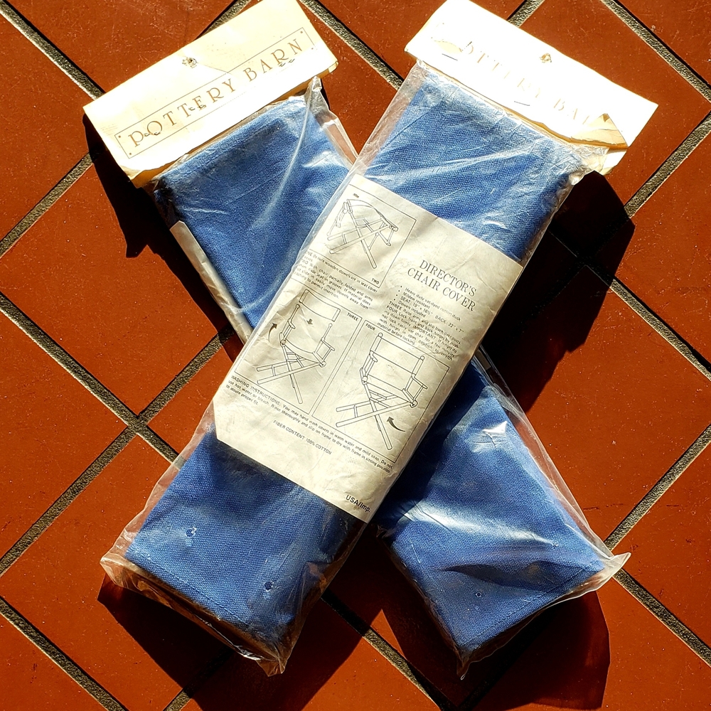 POTTERY BARN Director's Chair Cover - Blue - One Chair Cover - NEW - Picture 6 of 16